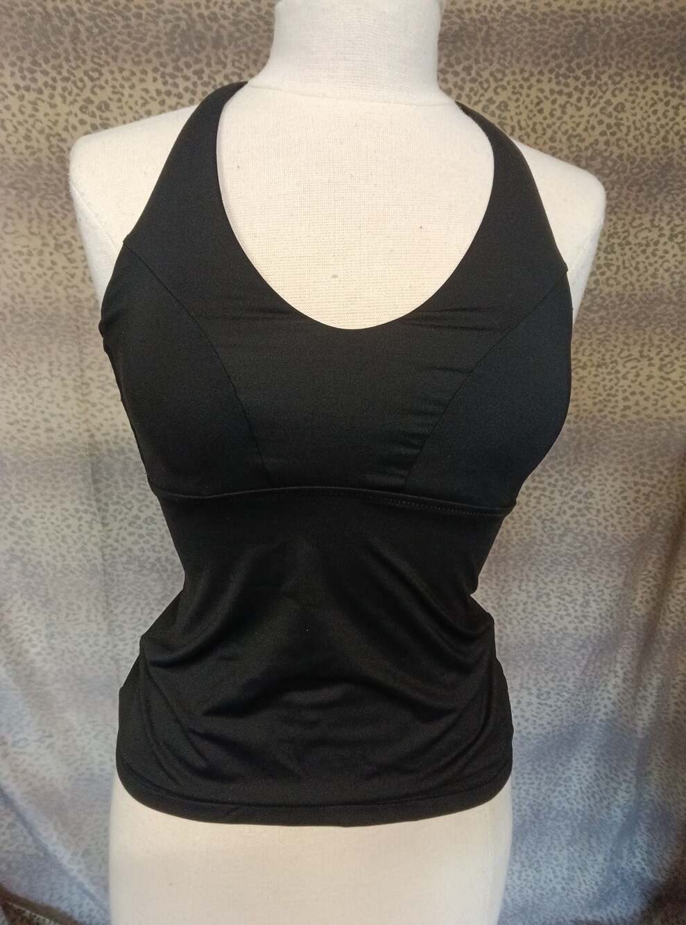 Athleta black triangle tankini swim top